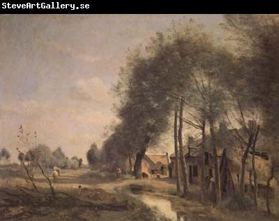 Jean Baptiste Camille  Corot La route de Sin-le-Noble (mk11)